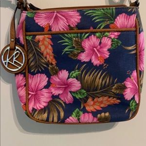 Kim Rogers crossbody Blue/Pink Floral